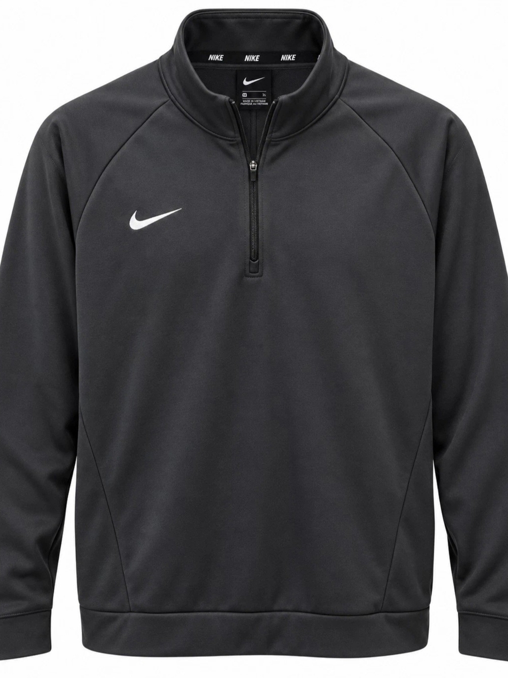 Nike Dri-FIT Men's Black 1/4 Zip Mock Neck Long Sleeve Pullover Size L
